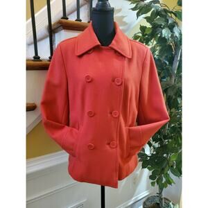 Kim Rogers Size 10 Wool Coat Red